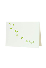 Oblation Papers & Press Falling Leaves Thank You Letterpress Card