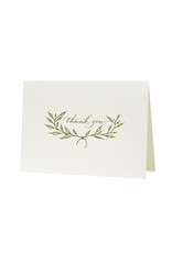 Oblation Papers & Press Branches Calligraphy Thank You Letterpress Card