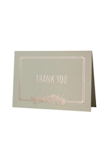 Oblation Papers & Press Deco Floral Thank You Letterpress Card