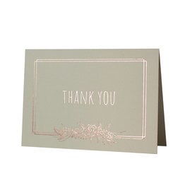 Oblation Papers & Press Deco Floral Thank You Letterpress Card