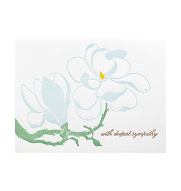 Ilee Papergoods Magnolia Sympathy Letterpress Card