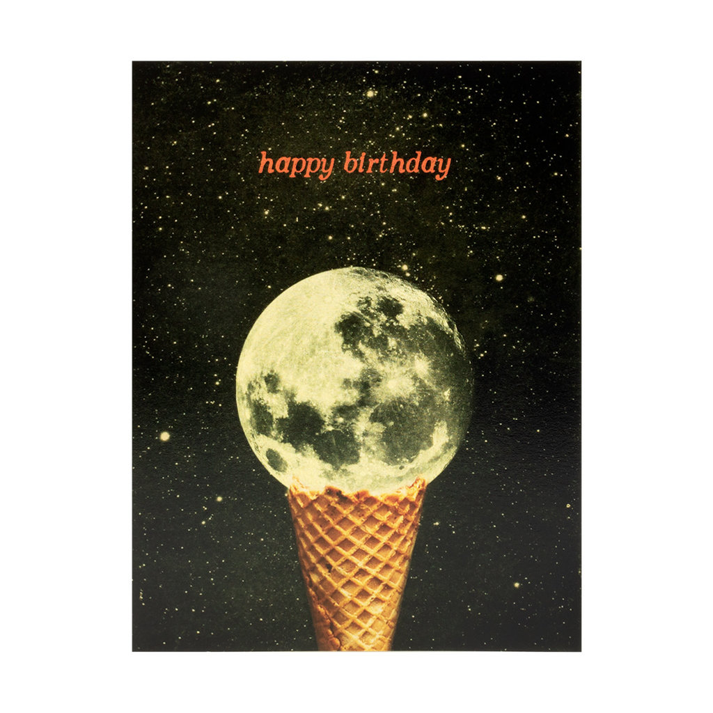 Birthday Moon Ice Cream Card