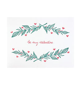 Folio Press & Paperie Be My Valentine Letterpress Card