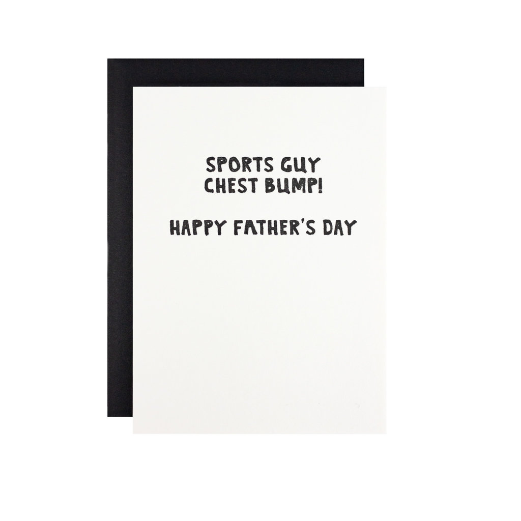 Hat + Wig + Glove Sports Guy Father's Day Letterpress Card