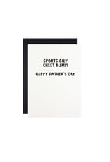 Hat + Wig + Glove Sports Guy Father's Day Letterpress Card