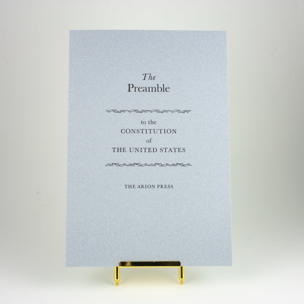 Arion Arion Press Limited Edition Preamble Letterpress Print