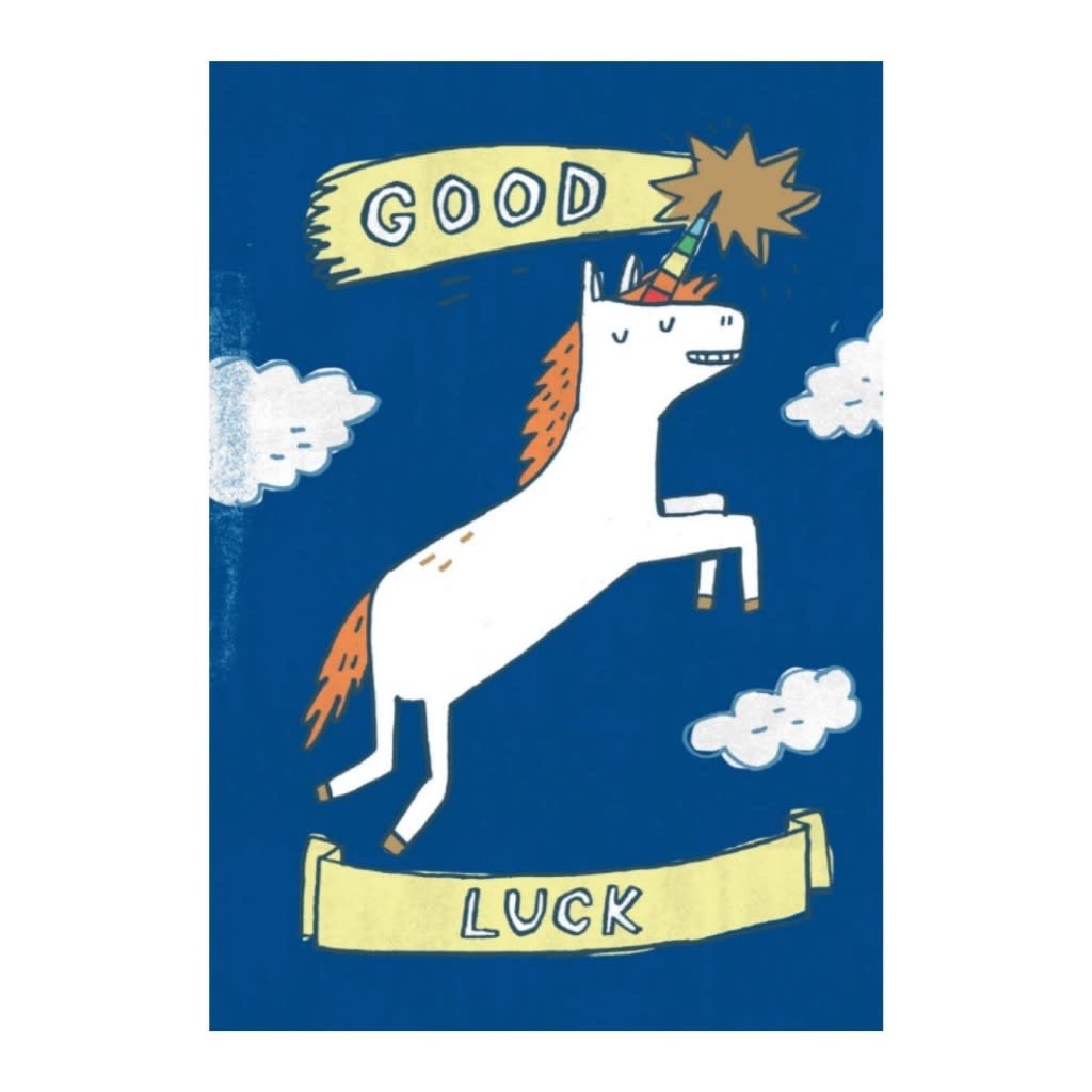 Good Luck Unicorn Greeting Card