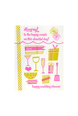 Paper Parasol Press Hooray Wedding Shower Letterpress Card