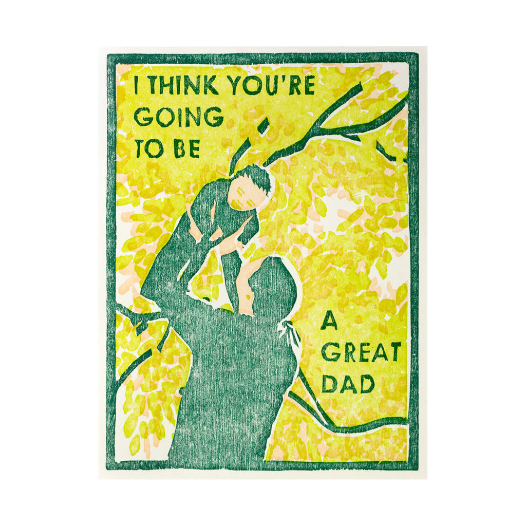 Heartell Press Great Dad Block Printed Card