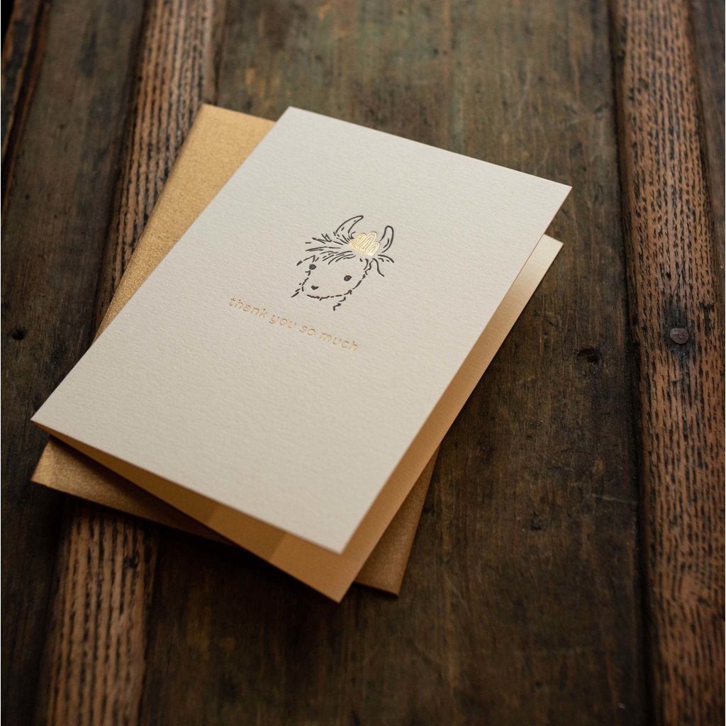 Oblation Papers & Press Thank You So Much Adorable Animal Letterpress Card