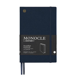 Leuchtturm Monocle Wallet Accordion Notebook B6 Navy Dot