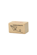 Paper Airplane Rubber Stamp