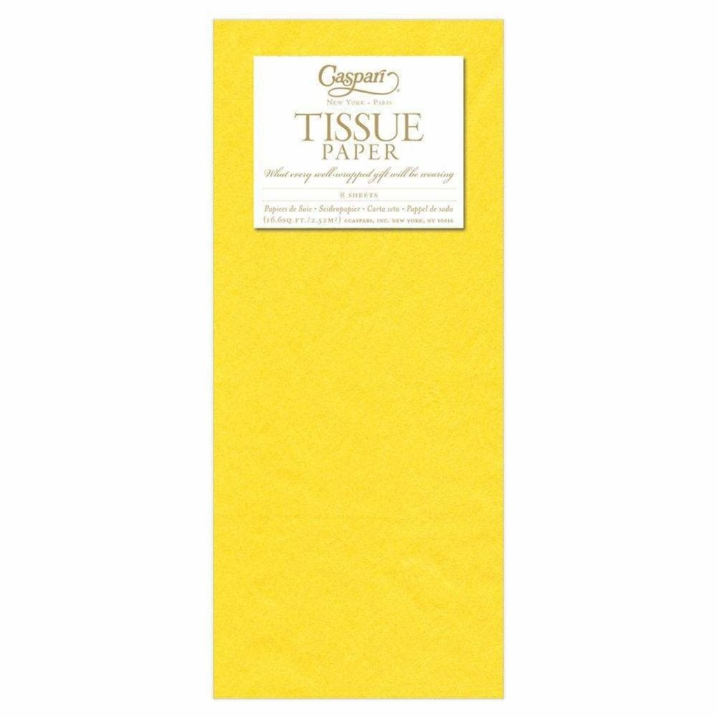 Caspari Yellow Tissue Package - 8 Sheets