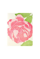 PushMePullYou Press Pink Peony Letterpress Card