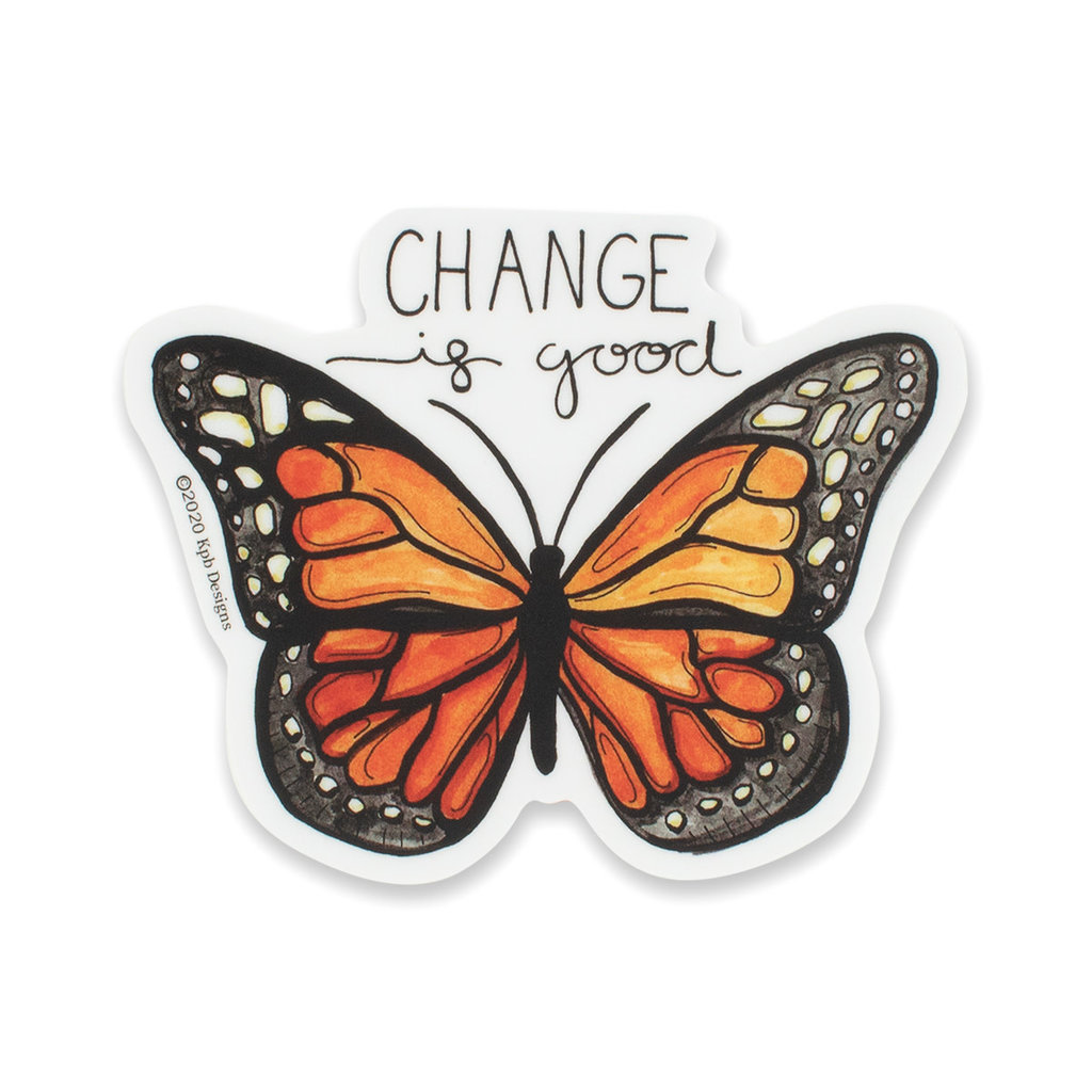 KPB Designs Change Is Good Butterfly Sticker