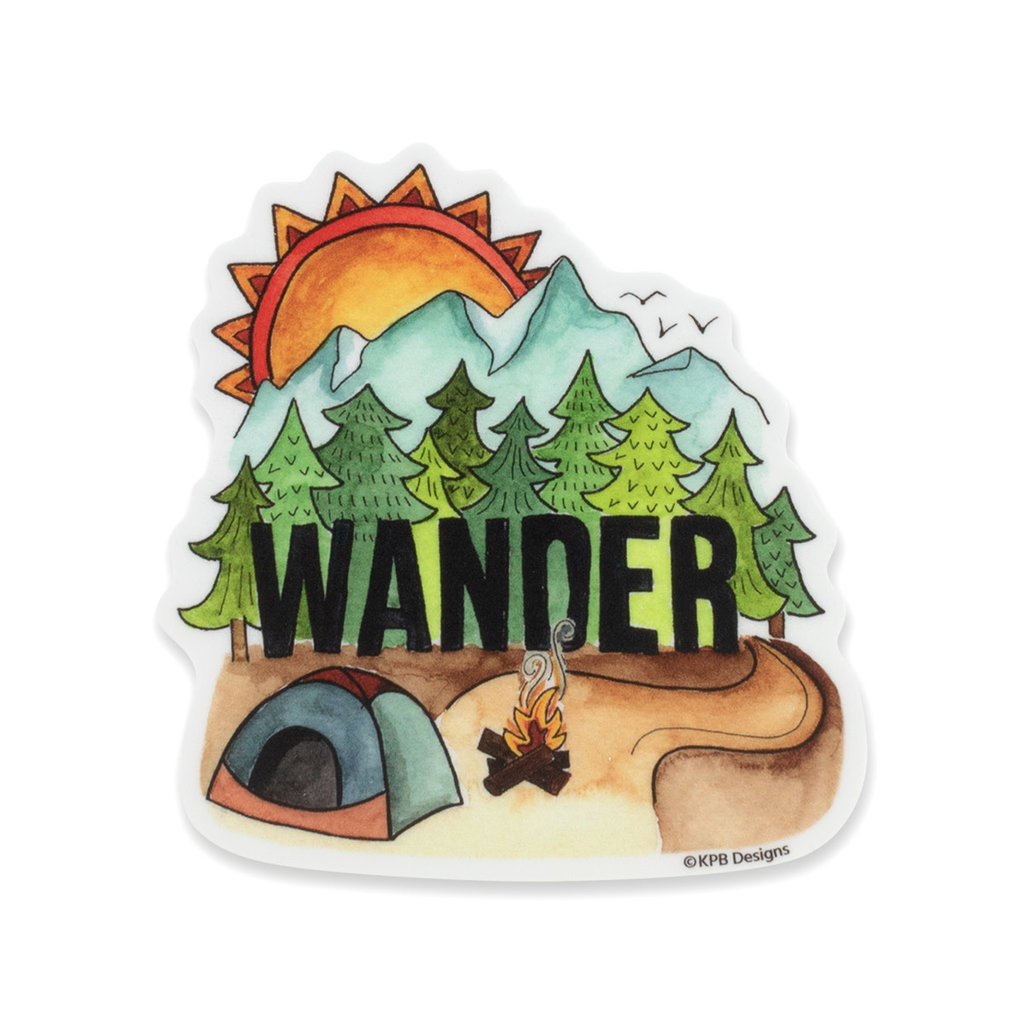 KPB Designs Wander Camping Sticker