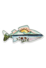 KPB Designs Fish Mountainscape Sticker