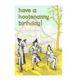 Old School Stationers Have a Hootenanny Birthday Letterpress Card