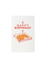 Pike Street Press Pizza Birthday Letterpress Card