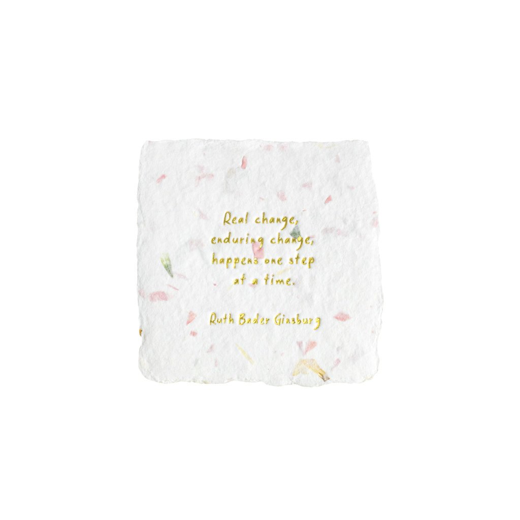 Oblation Papers & Press Ruth Bader Ginsburg Quote Floral Petite Wish Letterpress Enclosure