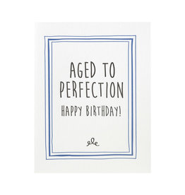 Lucky Bee Press Happy Birthday Aged to Perfection Letterpress Card