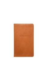 Graphic Image 5" Pocket Leather Address Book - Tan