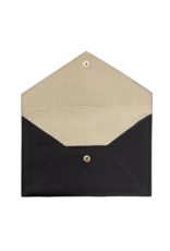 Graphic Image Medium Leather Envelope - Black