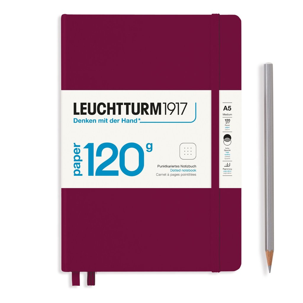 Leuchtturm Leuchtturm A5 Port Red 120g Edition Hardcover Notebook Dot