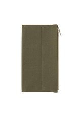 Traveler's Company Traveler's Factory Olive Paper Cloth Zipper Pouch (discontinued)