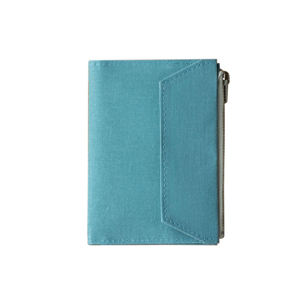 Traveler's Company Traveler's Factory Sky Blue Paper Cloth Zipper Pouch Passport