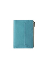 Traveler's Company Traveler's Factory Sky Blue Paper Cloth Zipper Pouch Passport