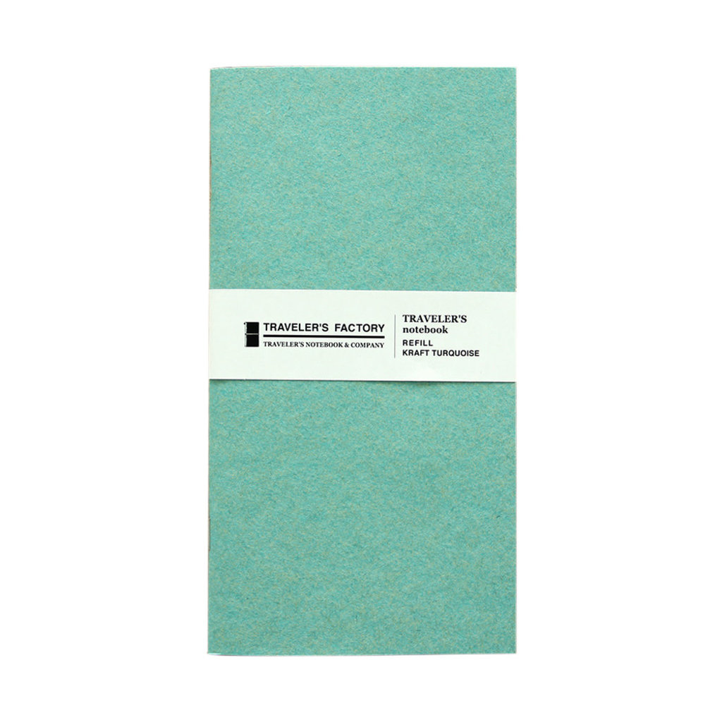 Traveler's Company Traveler's Factory Refill Turquoise Kraft Paper