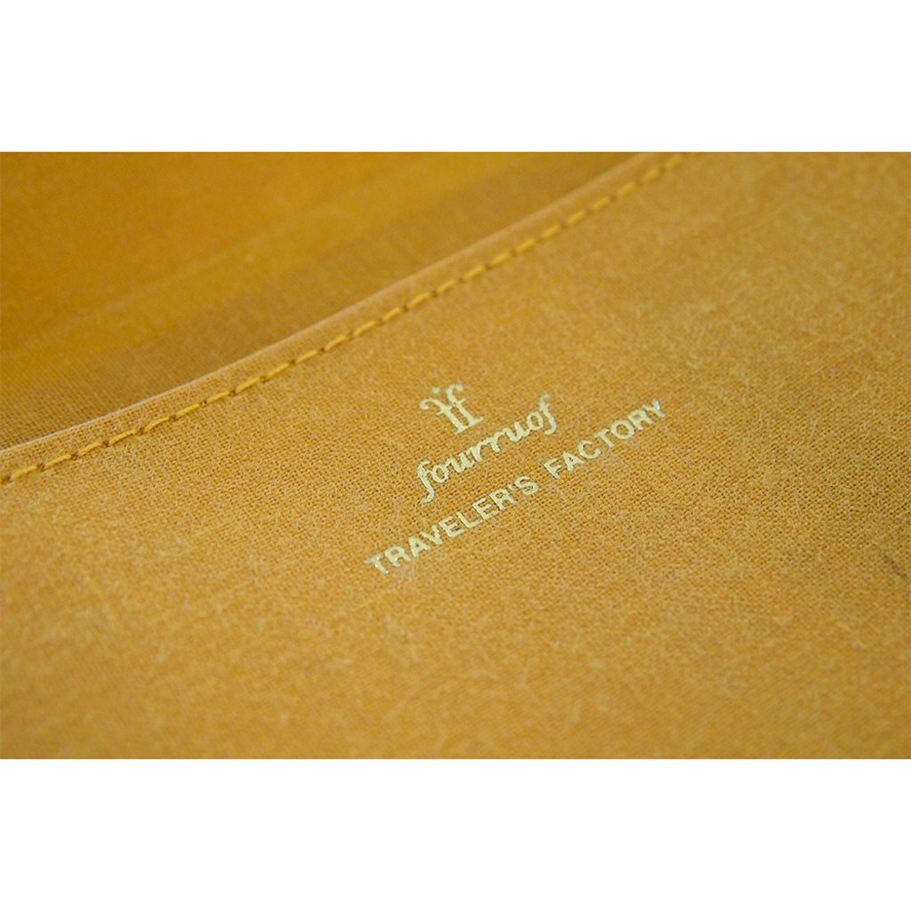 Traveler's Company Traveler's Factory Mustard Paper Cloth Zipper Pouch
