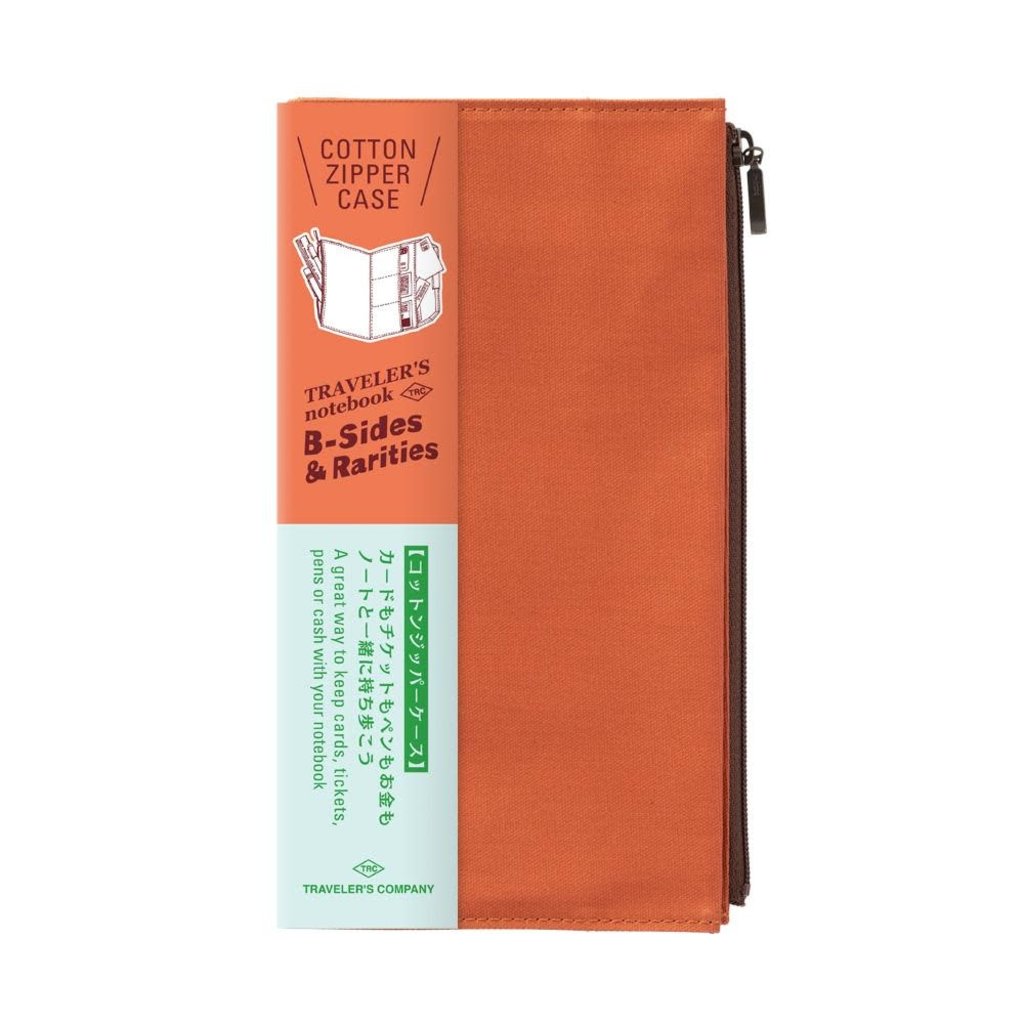 Traveler's Company Cotton Zipper Case Orange B-Side