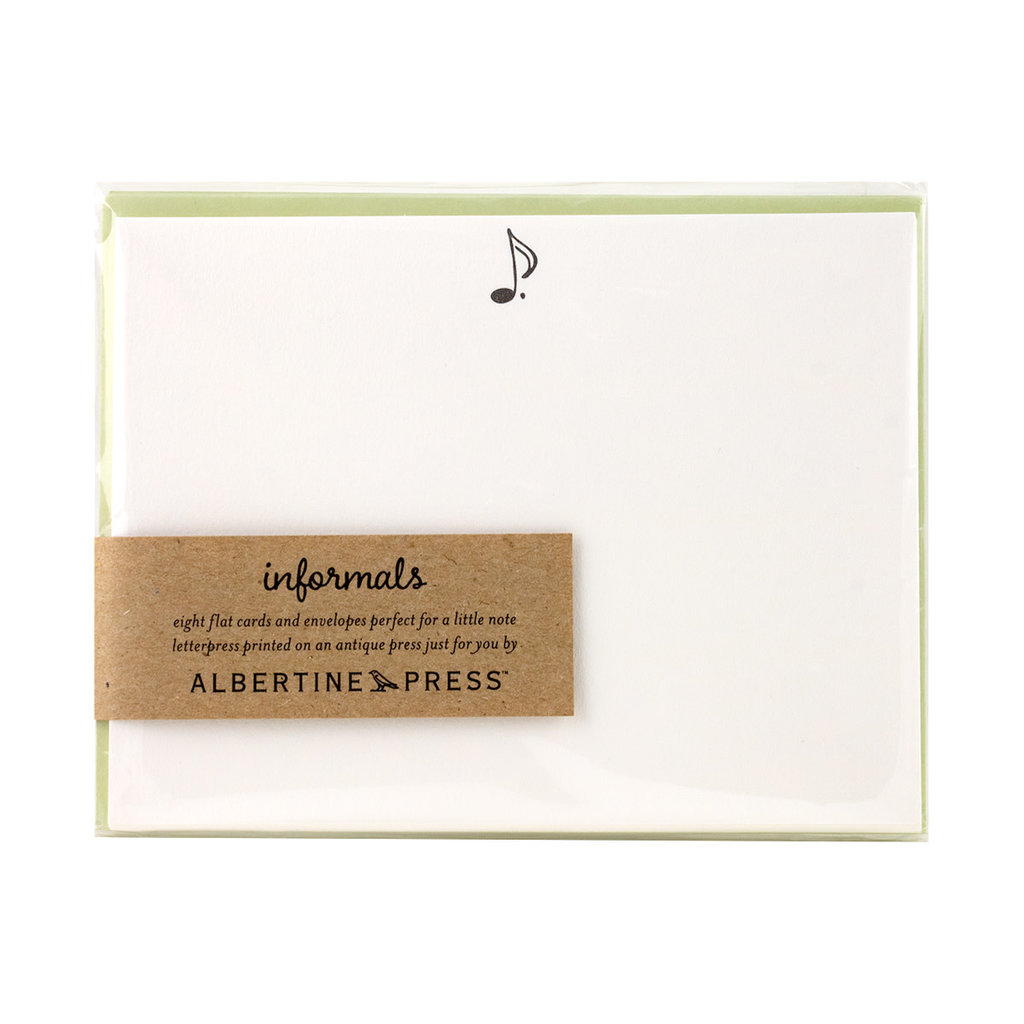 Albertine Press Musical Note Letterpress Notecard Set