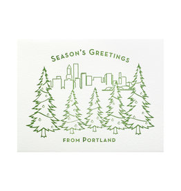 Steel Petal Press Seasons Greetings Portland Letterpress Card