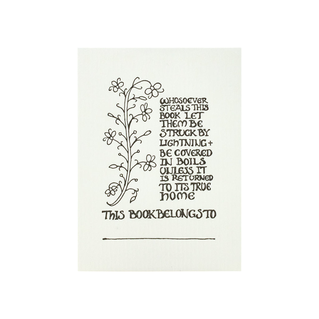 Anachronalia Floral Letterpress Bookplates set of 5