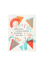 Ilee Papergoods 80's graphic New Year Letterpress Card