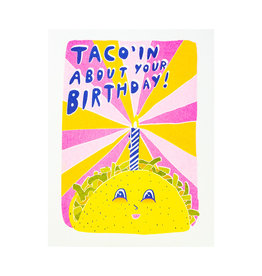 Yellow Owl Workshop Taco Birthday Riso Card