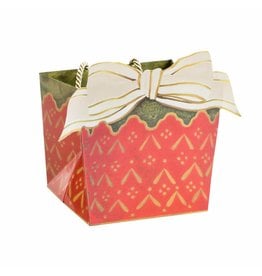 Caspari Red Cachepot and Ribbon - Potted Plant Gift Bag