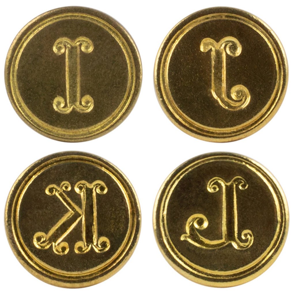 Freund Mayer Florentine Brass Round Cerif Wax Seal - Initials