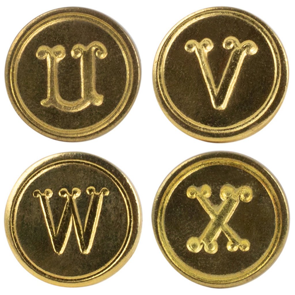 Freund Mayer Florentine Brass Round Cerif Wax Seal - Initials