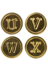 Freund Mayer Florentine Brass Round Cerif Wax Seal - Initials