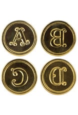 Freund Mayer Florentine Brass Round Cerif Wax Seal - Initials