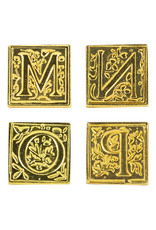 Freund Mayer Florentine Brass Square Filigree Wax Seal - Initials