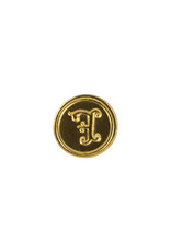 Freund Mayer Florentine Brass Round Cerif Wax Seal - Initials