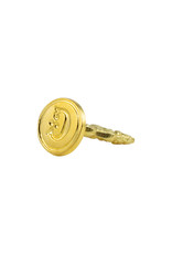 Freund Mayer Florentine Brass Round Cerif Wax Seal - Initials