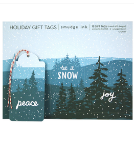 Smudge Ink Snowy Mountains Pop Out Gift Tags s/12