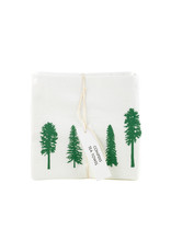 Green Bird Press Conifers Screen Printed Tea Towel