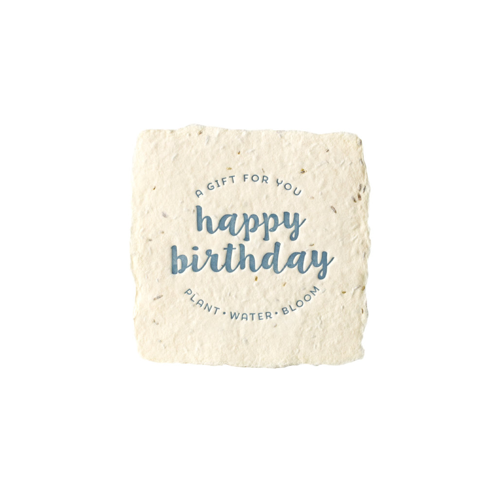 Oblation Papers & Press Birthday Petite Wildflower Wish Letterpress Enclosure